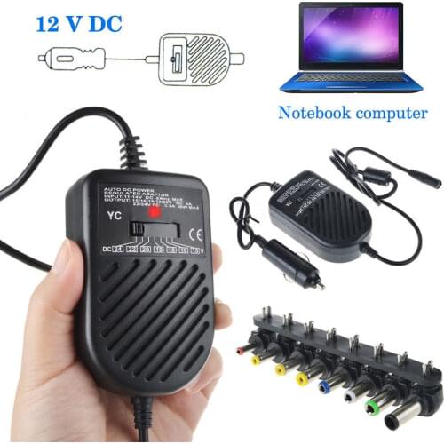 Universal Car 80W Power LED Auto Car Charger Adjustable Power Supply Adapter Set 8 Detachable Plugs For Laptop Notebook