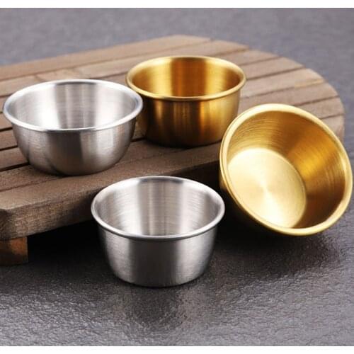 Steak Sauce Cup 304 Stainless Steel American Sauce Cup Western Salad Dressing Small Bowl Tomato Sauce Cup Dipping Saucer
