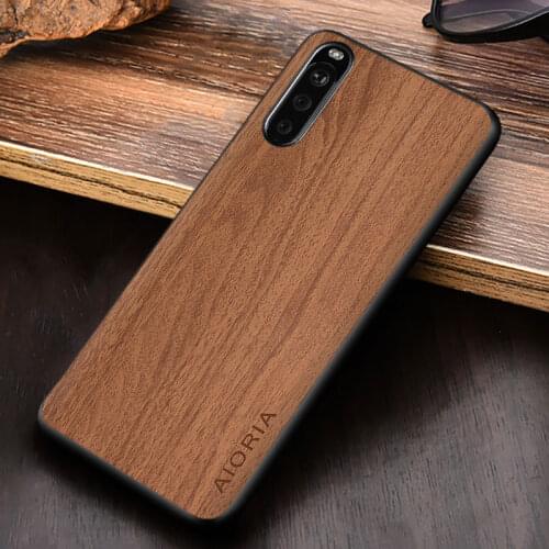 Case for Sony Xperia 10 III soft TPU silicone&Hard PC&wood PU leather skin covers coque fundas for Sony 10 III