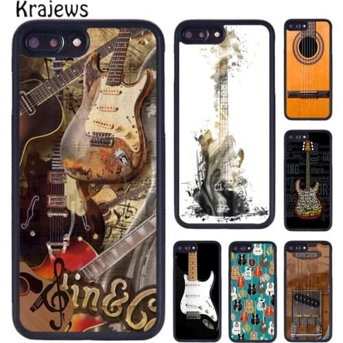 Krajews Guitar Electric Acoustic Instrumen phone Case For iPhone 5 6S 7 8 Plus 11 12 Pro X XR XS Max Samsung Galaxy S7 S8 S9 S10