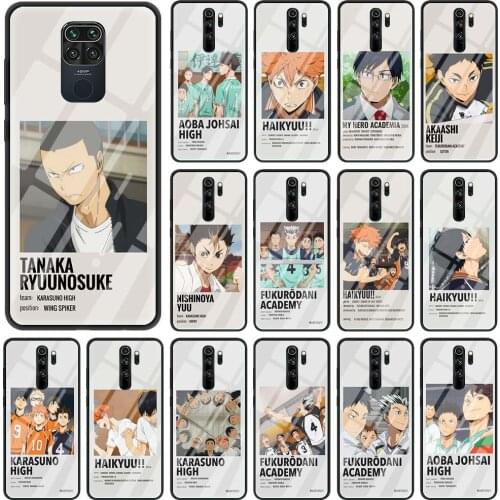 Anime Haikyuu Love Volleyball Phone Case for Xiaomi Redmi Note 9S 8 8T 9 K30 Pro K20 7 8A 9A 9C 9i Tempered Glass Back Cover
