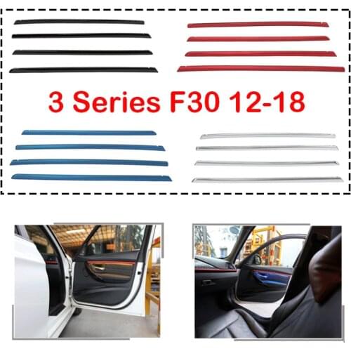 Four Interior Doors Panel LED Decorative Trims Lights With Blue And Orange Colors Atmosphere Lights For BMW 3 Series F30 12-18