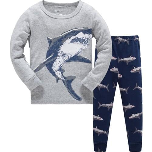 Children Pajama sets Animla kids Pyjamas Boys Long Sleeve Pijamas For enfant child Cotton Clothes