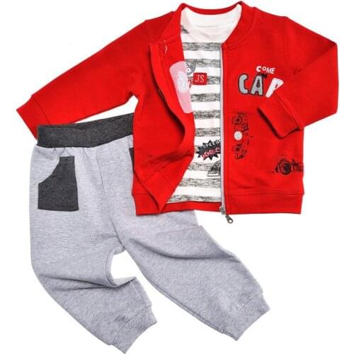 PONGSONA Baby Spring Autumn Suit Kid Boy Cartoon Cotton Clothing