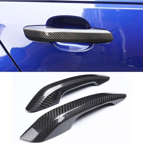 For AUDI A4 A5 S4 S5 RS4 RS5 B9 2017 2018 Car styling Accessories True Carbon Fiber Door Handle Cover