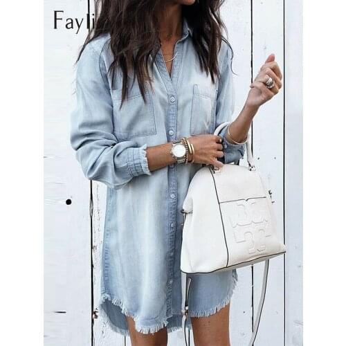 Блузки на пуговицах Faylisvow China At AliExpress