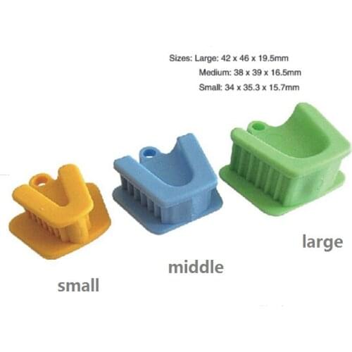 Good Quality 2016 New 3pcs Dental Mouth Prop Bite Block Rubber Opener Retractor L,M,S