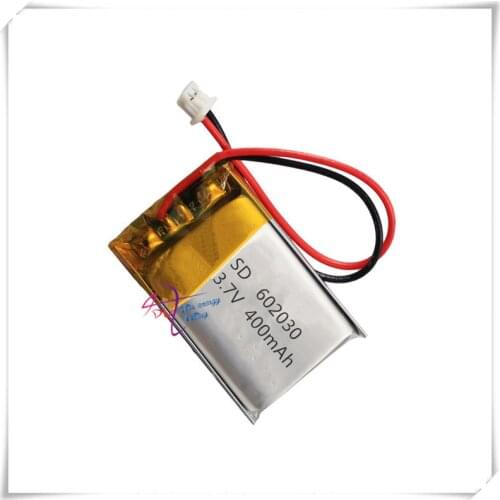 JST 1.25mm 2 pin 3.7V 400mAh 602030 polymer lithium battery point reading pen with 1.25 audio recording plug