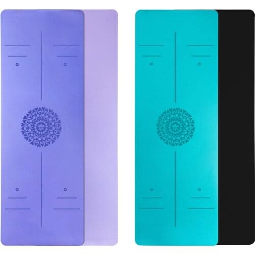 TPE Yoga Mat 6mm For Beginner Non-slip Mat Yoga Sports Exercise Pad With Position Line For Home Fitness Gymnastics Pilates Mats