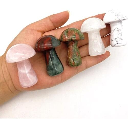 Beautiful 1PC Natural Big Green Aventurine Pink Crystal Mushroom Shaped Polished Stone Reiki Healing Gemstone