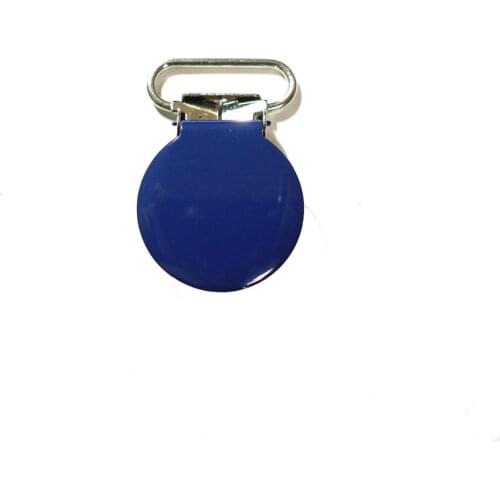 25pcs 20mm 3/4" #7 NAVY BLUE Round Pacifier Clips