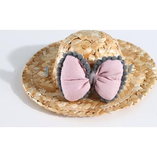 Pet Cats Dog Photography Props Cool Fun Bamboo Dragonfly Hat Cute Dog Cat Sun Hat Beach Party Straw Hat Pet Supplies