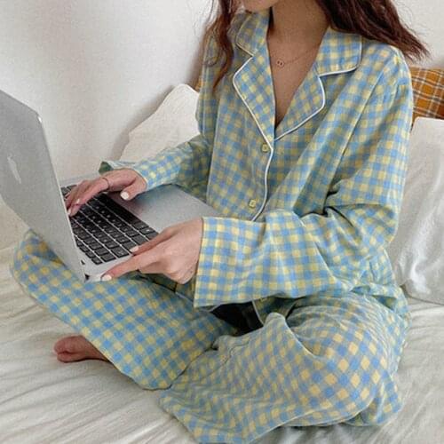 2020 Long Sleeve Pajamas Set Autumn Winter Women Loungewear Nightwear for Women Sleepwear Set Long Pant Youth Girls Tracksuit