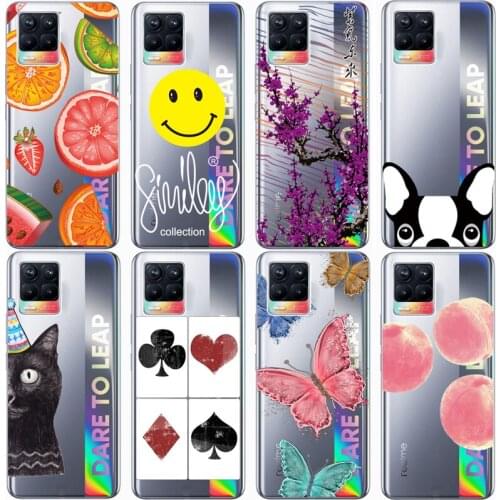 For OPPO REALME 8 PRO Shockproof Silicone Phone Case For OPPO Realme 8 Pro Case Covers Transparent Protection Back Cover