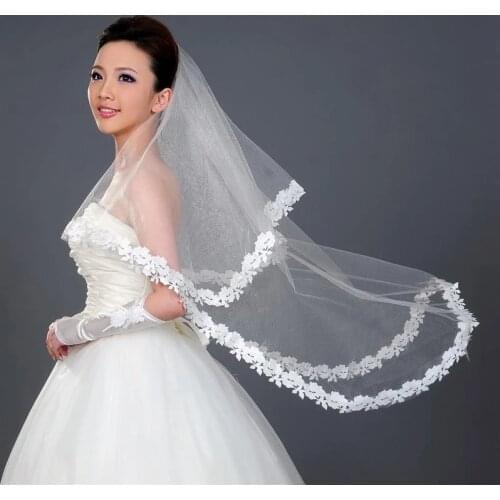 Wedding Bridal Veil Transparent Mesh Bride Veil Head Veil for Bride Marriage Wedding Accessories