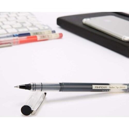 Straight Liquid Type Gel Pens Roller 0.5mm School-Supplies-Stationery High Capacity Office Pens 12pcs/lot Students Prize