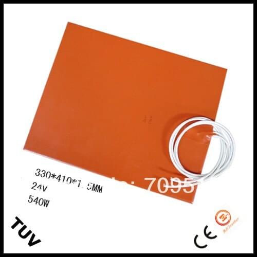 Silicone 12 Volt Electric Heaters with Thermistor for 3d Printer 205x205mm 150w