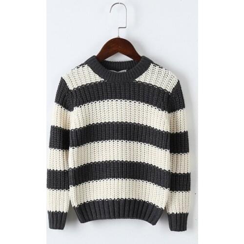 2020 Autumn Cotton Children clothing Boys Striped Sweater O-Neck pullover Sweater Casual Kids clothes For 3 4 6 8 10 Years