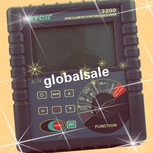 FREE SHIPPING ETCR3200 Double Clamp earth Grounding Resistance Tester machine Brand new