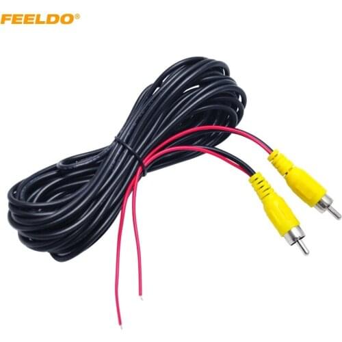 FEELDO 6M Car Reversing Camera Video Cable RCA With Spcial Reversing/Backup Detecting Wire #1492