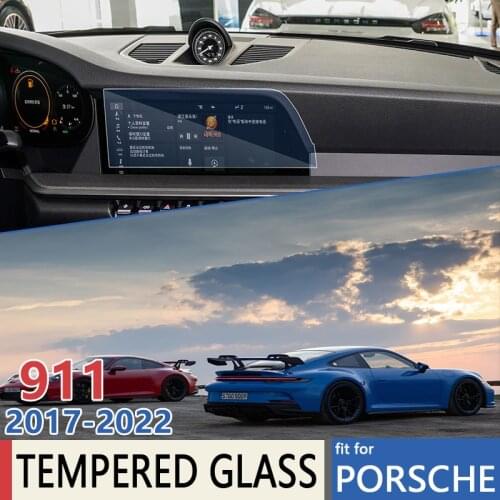 For Porsche 911 992 2019 2021 2022 Car Navigation Film GPS Anti-Fingerpri Touch Full Screen Protector Tempered Glass Accessories