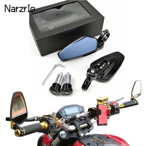 2Pcs/set Motorcycle Aluminum Bar End Side Rearview Mirror Universal Motorbike Bike Handlebar Rear View Mirrors 7/8" 22mm