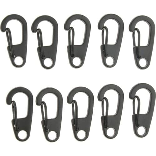 10Pcs Outdoor Mini Alloy Key Buckle Snap Spring Clip Hook Carabiner Keychain 26mm