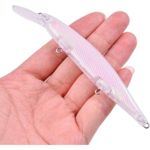 12.5cm 10.6g 40pcs Blank Hard Lures Unpainted Fishing Baits Crankbait Wobblers Freshwater Fish Lure