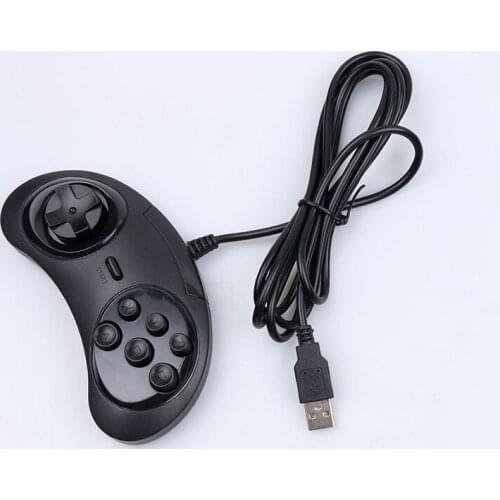 2pcs Controller Joystick for SEGA Genesis USB Gamepad 6 Buttons for SEGA PCUSB Gaming Joystick Holder for MAC Mega Drive Games