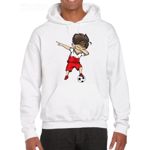 2019 Fashion Men Dabbing Soccer Boy Poland Jersey Polish Footballer Hoodies Sweatshirt