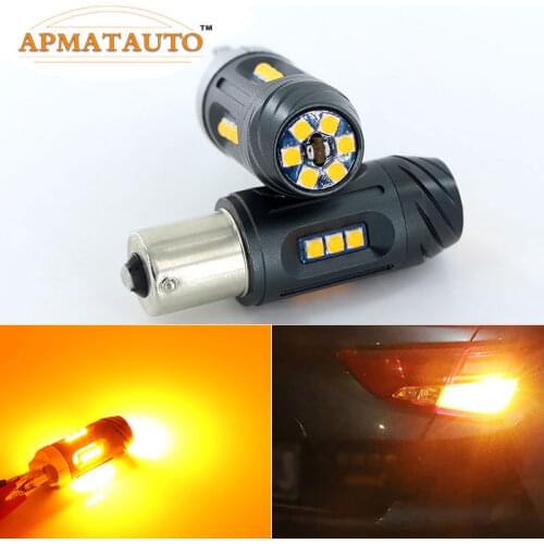 2x Canbus No Hyper Flash 1156 BAU15S PY21W 7507 BA15S P21W 7506 Amber Yellow Front Rear Turn Signal Light For VW Golf4 Jetta