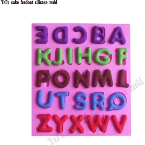 3D Capital English Letters Fondant Alphabet silicone mold Cake Decorating Tools Clay Resin sugar Candy Sculpey F0841