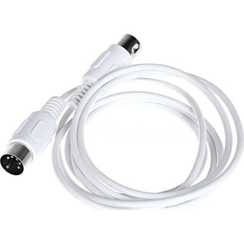 5 Pin MIDI DIN PLUG Extension Cable Male To Male 3M/9.8FT White