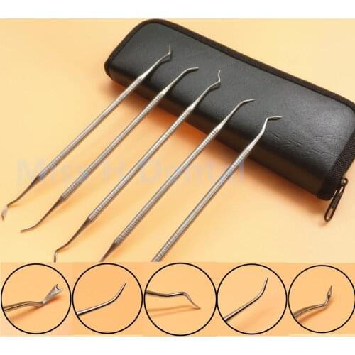 5pcs/set Dental Resin Modifier Set Stainless Steel Resin Filler Resin Dresser Fill Filler