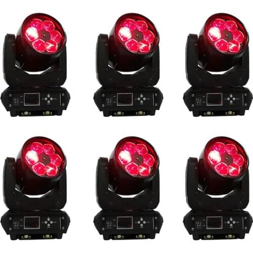 6PCS/LOT 6x40w 4 in1 rgbw color changing mini led lyre bee eye moving light stage zoom moving heads lights