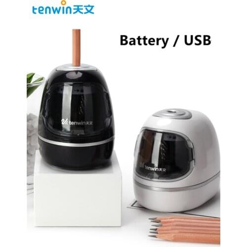 Tenwin Automatic Electric Pencil Sharpener Cute Mechanical Usb Battery For Kids Children School Supplies