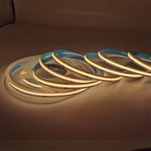 Free Shipping Short Cut Dotless 320 Chips DC12V DC24V Cuttable Indoor Lighting Flexible COB LED Strip