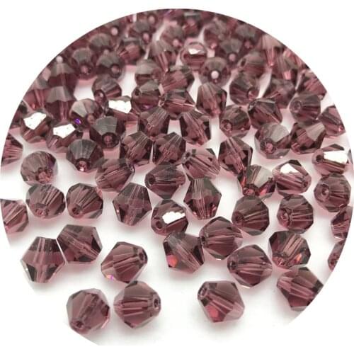4/6/8mm Shiny Crystal beads Bicone Beads Glass Beads Loose Spacer Beads for Jewelry MakingDIY Bracelet Necklace #011