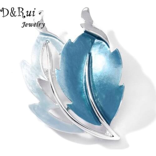 Enamel Leaf Brooches Pins for Women Elegant Zinc Alloy Brooch Womens Bouquet Clothing Accessories Christmas Jewelry Pin 2020