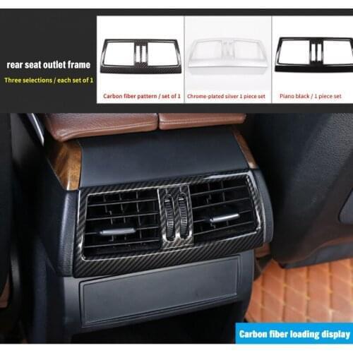 For BMW X5 E70 X6 E71 E72 2008-2013 chrome Rear seat air outlet frame 1pc