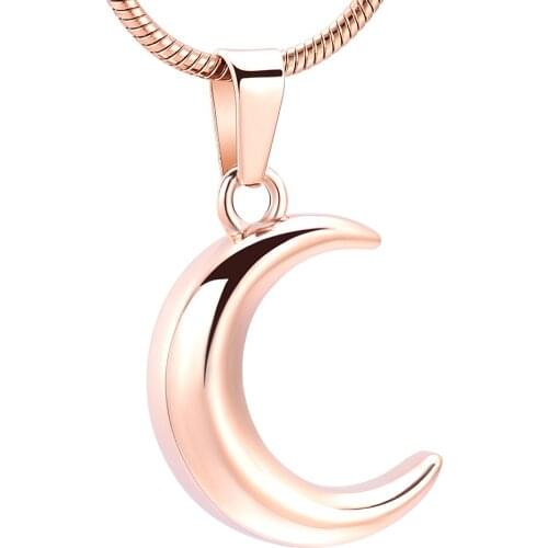 K12833 Stainless Steel Celtic Moon Cremation Jewelry for Ashes Pendant - Holder Urns Pet/Human Memorial Necklace for Men Women