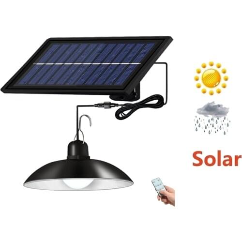 Remote 30 led 2 head Retro Lampshade Hanging Solar Light Solar LED Bulb 3M Cord Modern Style House Pergola Yard Chandelier lamp