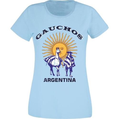 Fashion Women T Shirts Round Neck T-Shirt Argentinien Ver. T-Shirt Argentina Printed T-Shirt Men