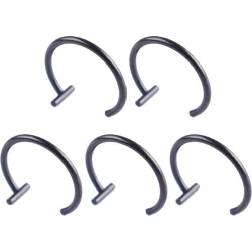 5 Pcs Fake Piercing Stud Set Ear Lip Nose Rings Fake Diaphragm Clip with Perforated Lip Hoop Body Jewelry Gifts