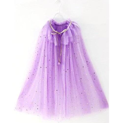 New Girls Princess Cape Colorful Cloak Fancy Dress Skirt Tutu Costume Party Cosplay Props Birthday Gift