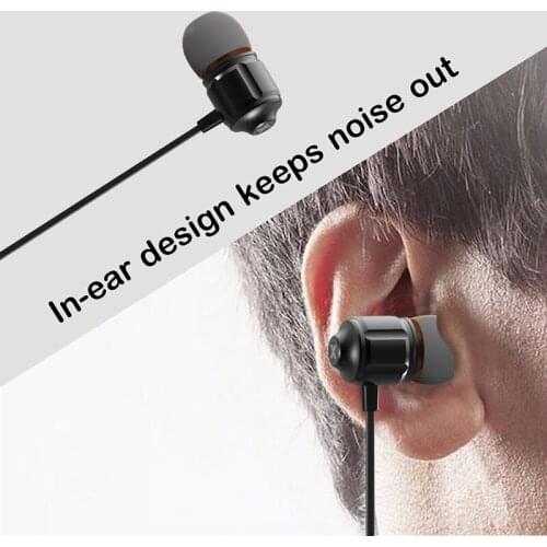 MOXOM Earphone with MIC Microphone 3.5mm Wired Earphone Super Bass Stereo Earbuds In-Ear Sport Earphones for iPhone for Xiaomi