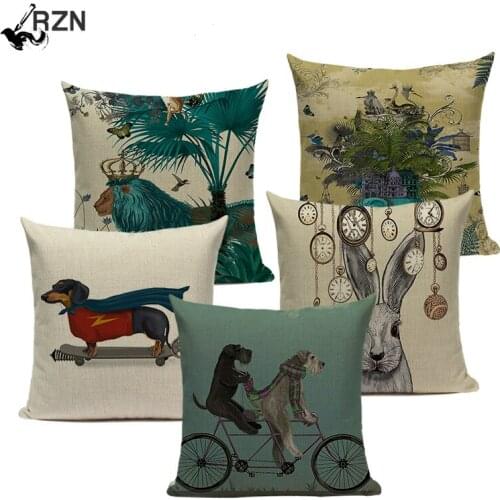Nordic Decoration Home Pillows High Quality Textile Cartoon Cute Square Throw Pillow 45Cmx45Cm Sofa Custom Printed Cushion Cover