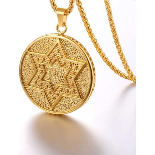 Star Necklaces & Pendants with Chain Gold Color Black Dog Tag Necklace P06G