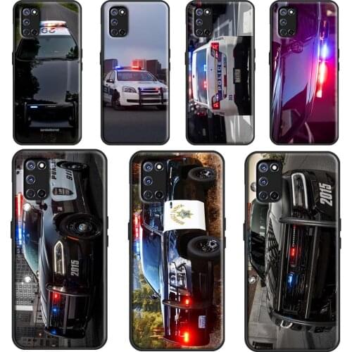 Police car Cover For OPPO A5 A9 A53 A31 2020 A1K A3S A5S A15 A52 A72 A83 A91 A93 Find X3 Pro F5 Case