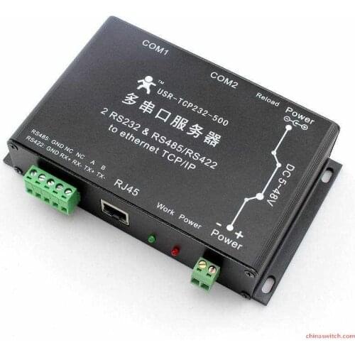 Industrial multi serial port server three ports two RS232, one RS485/RS422 modbusTCP